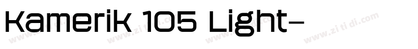 Kamerik 105 Light字体转换